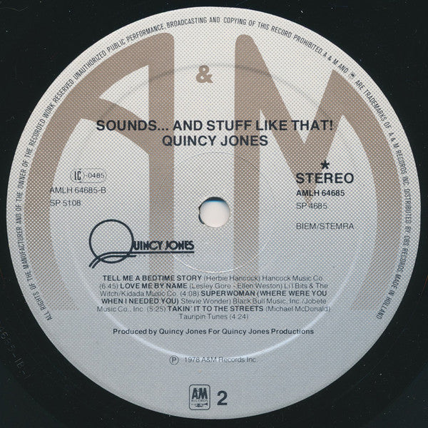 Quincy Jones ~ Sounds ... And Stuff Like That!! (Vinyl) - Djungel & Jazz