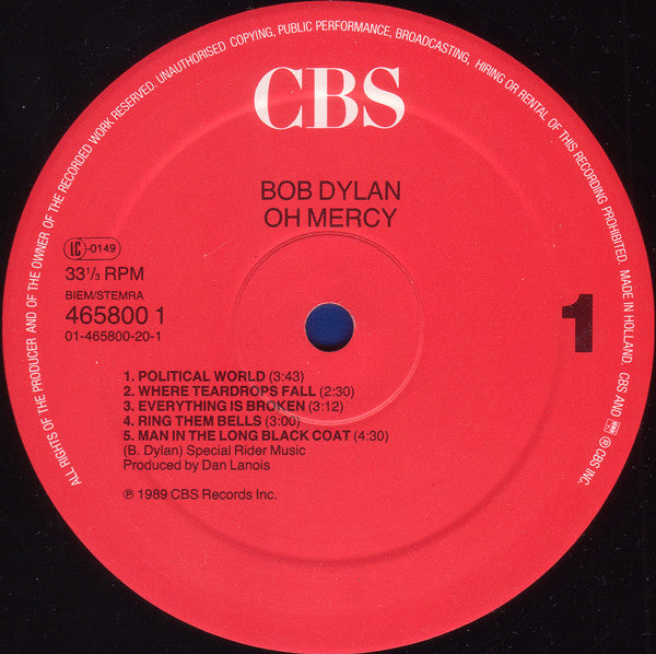 Bob Dylan ~ Oh Mercy (Vinyl) - Djungel & Jazz