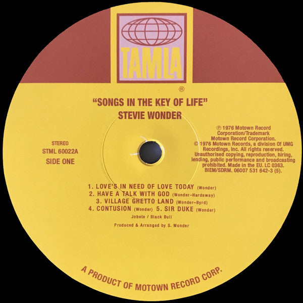 Stevie Wonder : Songs In The Key Of Life (2xLP, Album, 180 + 7", EP + RE)
