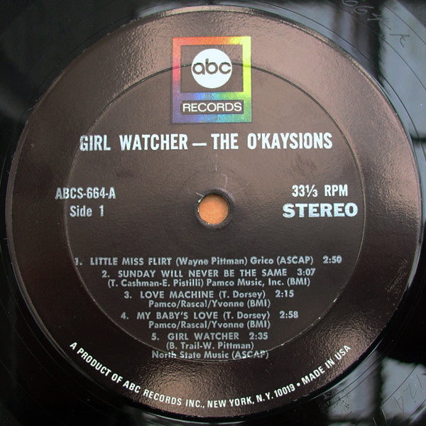 The O'Kaysions ~ Girl Watcher (Vinyl) - Djungel & Jazz