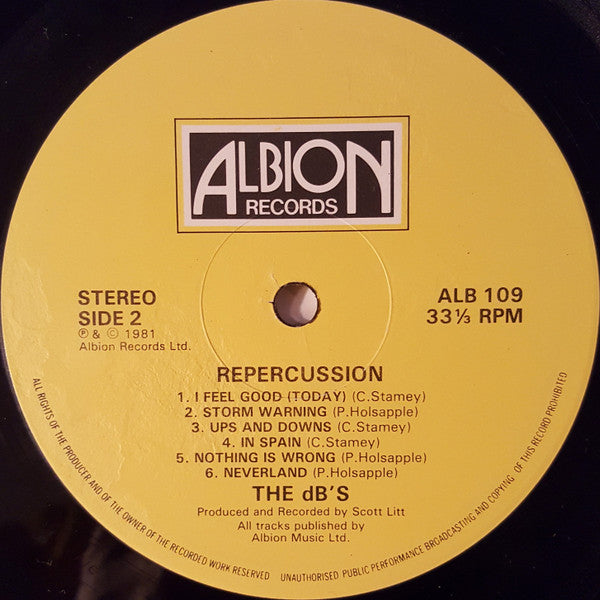 The dB's ~ Repercussion (Vinyl) - Djungel & Jazz