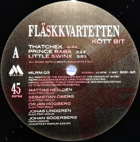 Fläskkvartetten / Fleshquartet : Kött Bit / Meat Beat (12", MiniAlbum)