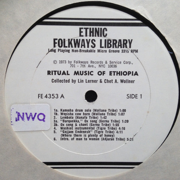 Various ~ Ritual Music of Ethiopia (Vinyl) - Djungel & Jazz