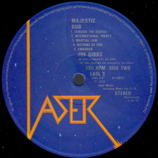Joe Gibbs & The Professionals : Majestic Dub (LP)
