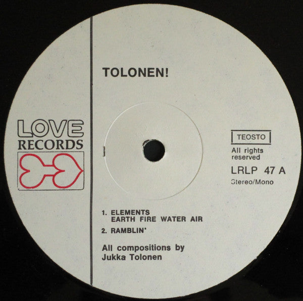 Jukka Tolonen ~ Tolonen! (Vinyl) - Djungel & Jazz
