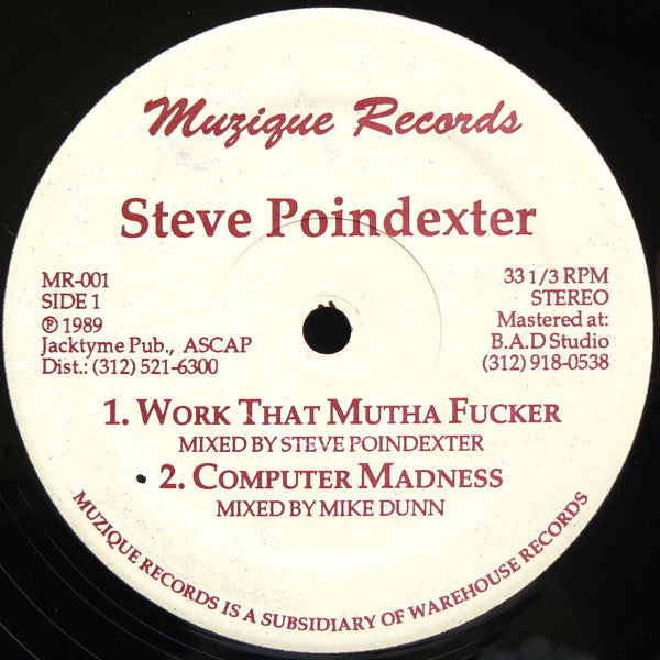 Steve Poindexter : Work That Mutha Fucker (12", Red)