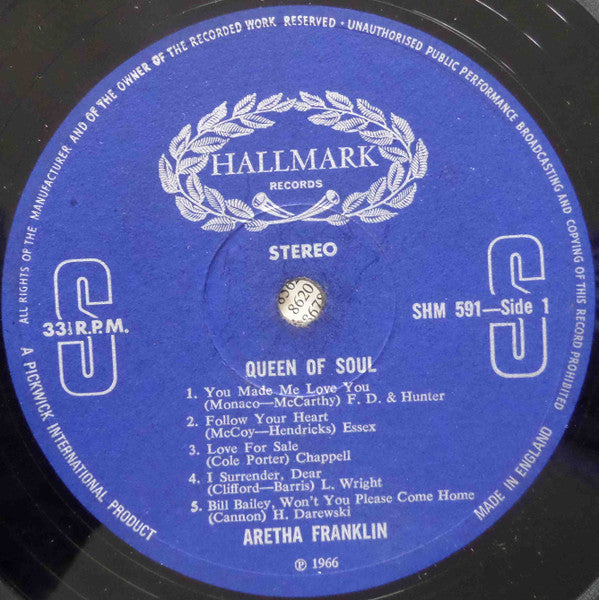 Aretha Franklin ~ Queen Of Soul (Vinyl) - Djungel & Jazz