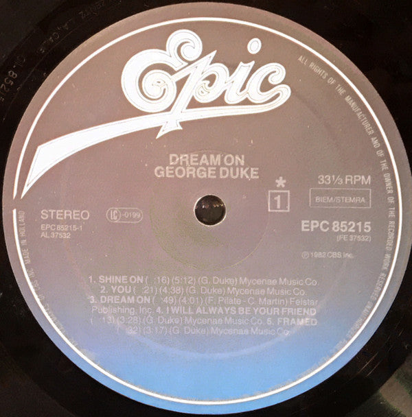 George Duke ~ Dream On (Vinyl) - Djungel & Jazz