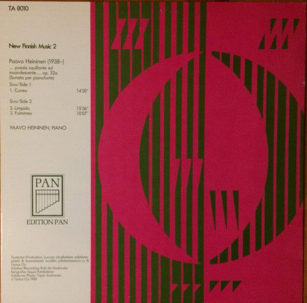 Paavo Heininen ~ New Finnish Music 2 (Vinyl) - Djungel & Jazz