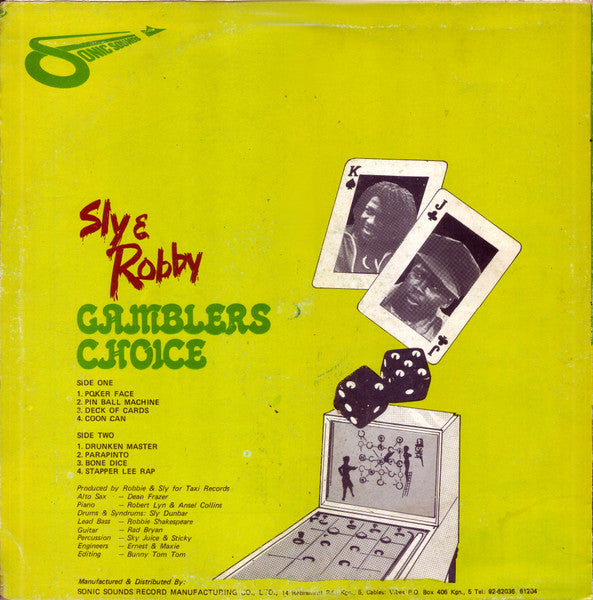 Sly & Robbie : Gamblers Choice (LP, Blu)
