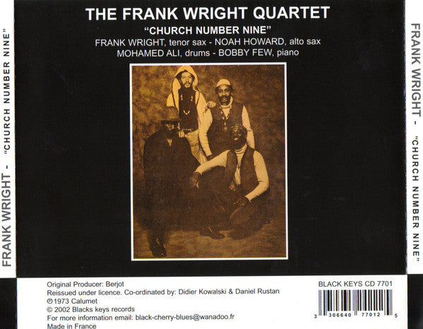 The Frank Wright Quartet ~ Church Number Nine (Vinyl) - Djungel & Jazz