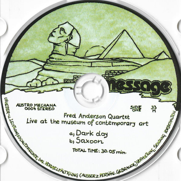 Fred Anderson Quartet ~ Dark Day + Live In Verona (Vinyl) - Djungel & Jazz