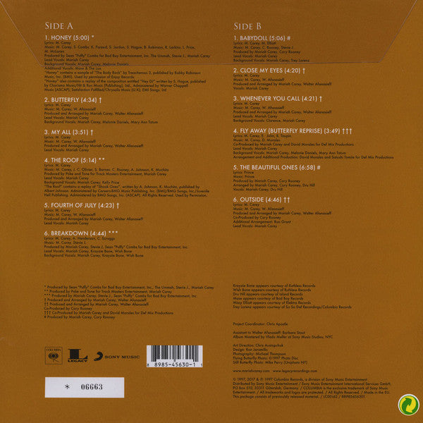 Mariah Carey ~ Butterfly (Vinyl) - Djungel & Jazz