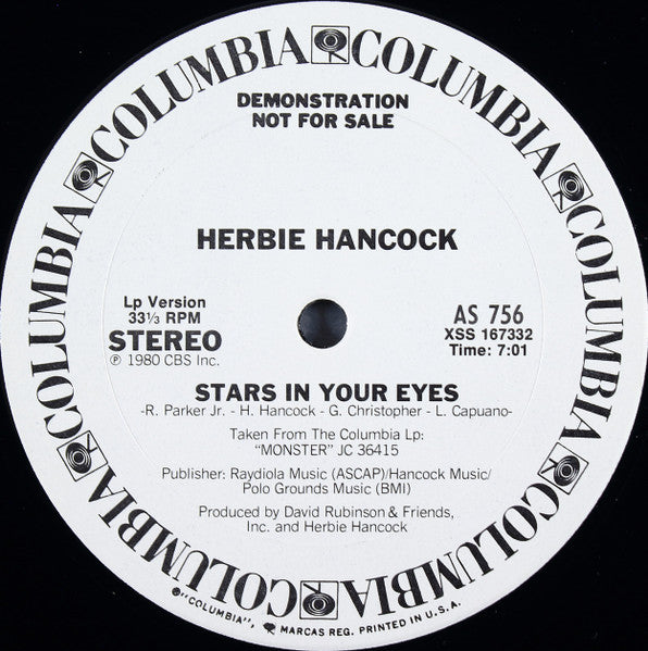 Herbie Hancock : Stars In Your Eyes (12", Promo)