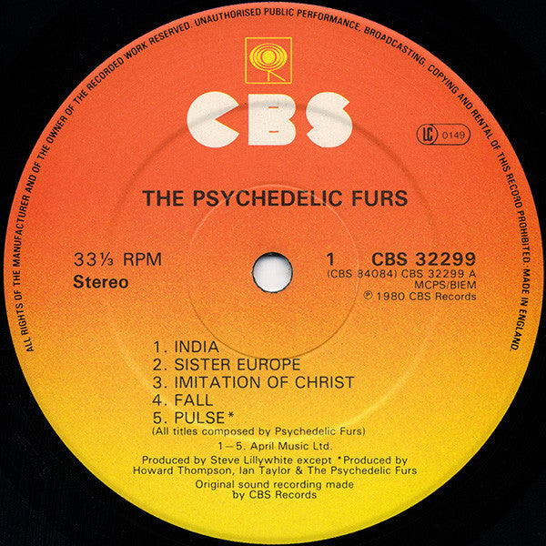 The Psychedelic Furs ~ The Psychedelic Furs (Vinyl) - Djungel & Jazz