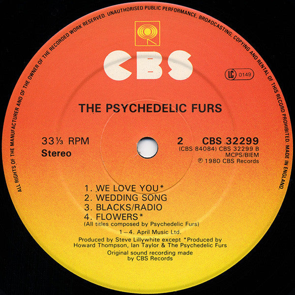 The Psychedelic Furs ~ The Psychedelic Furs (Vinyl) - Djungel & Jazz