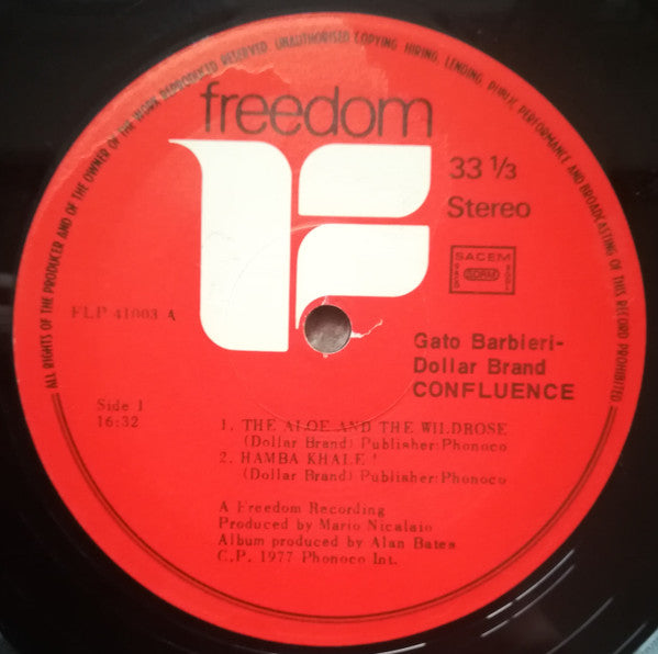 Gato Barbieri - Dollar Brand : Confluence (LP, Album, RE)
