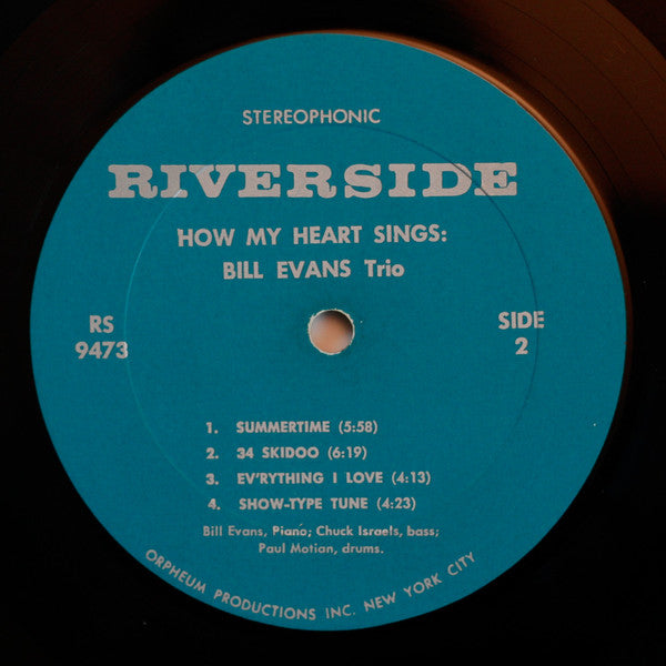 The Bill Evans Trio : How My Heart Sings (LP, Album, RE)