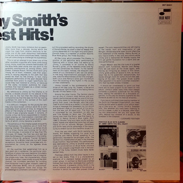 Jimmy Smith ~ Jimmy Smith's Greatest Hits! (Vinyl) - Djungel & Jazz