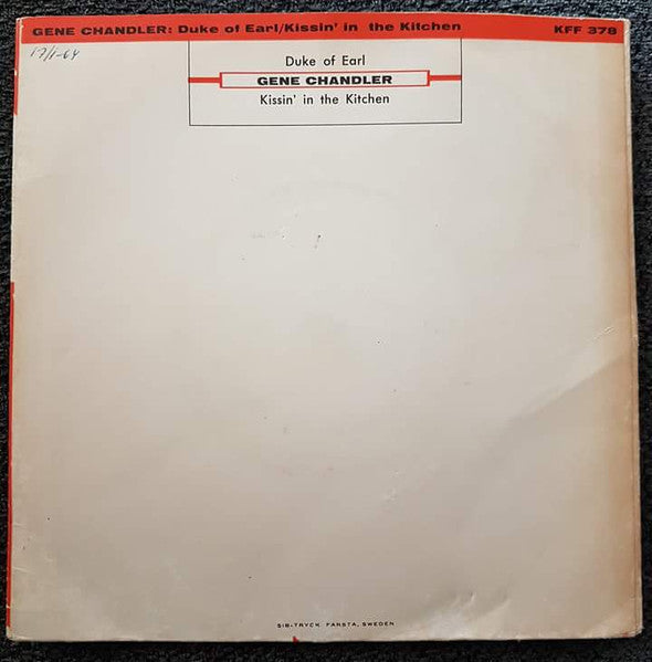 Gene Chandler ~ Duke Of Earl / Kissin' In The Kitchen (Vinyl) - Djungel & Jazz