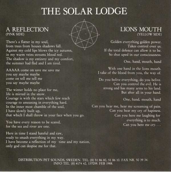 The Solar Lodge ~ A Reflection (Vinyl) - Djungel & Jazz