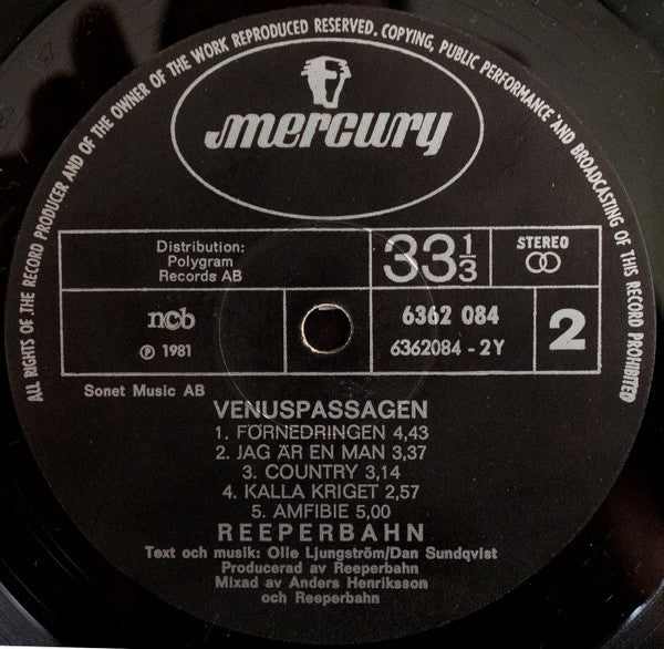 Reeperbahn  ~ Venuspassagen (Vinyl) - Djungel & Jazz
