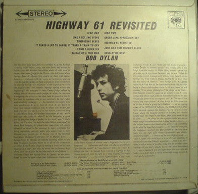 Bob Dylan : Highway 61 Revisited (LP, Album)