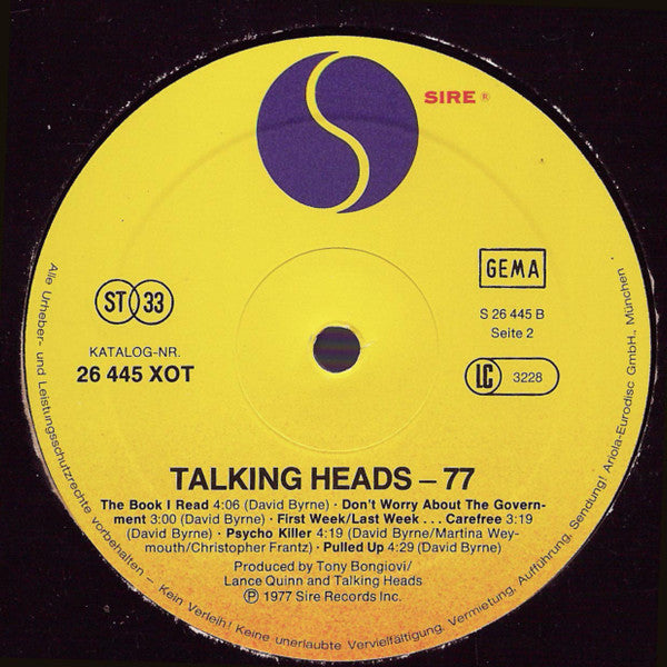 Talking Heads ~ Talking Heads: 77 (Vinyl) - Djungel & Jazz
