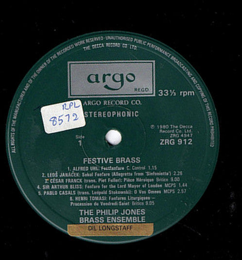 Philip Jones Brass Ensemble ~ Festive Brass (Vinyl) - Djungel & Jazz