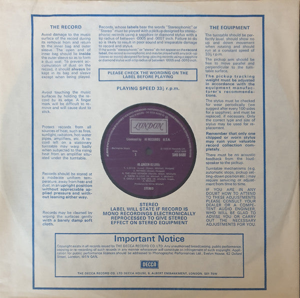 Al Green : Al Green Is Love (LP, Album)