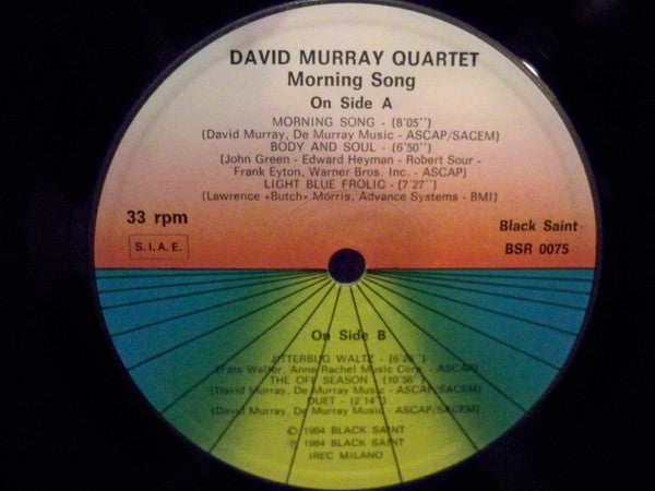 David Murray Quartet : Morning Song (LP, Album)