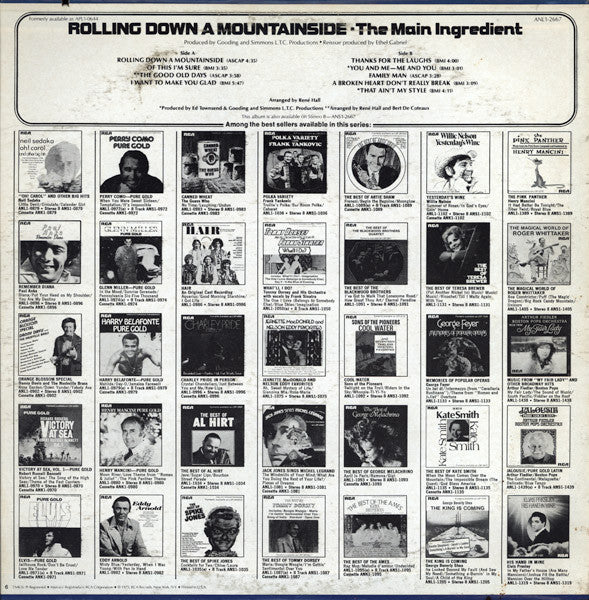 The Main Ingredient ~ Rolling Down A Mountainside (Vinyl) - Djungel & Jazz