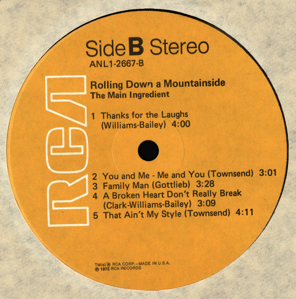 The Main Ingredient ~ Rolling Down A Mountainside (Vinyl) - Djungel & Jazz