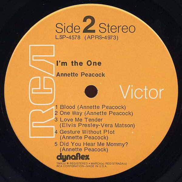 Annette Peacock ~ I'm The One (Vinyl) - Djungel & Jazz