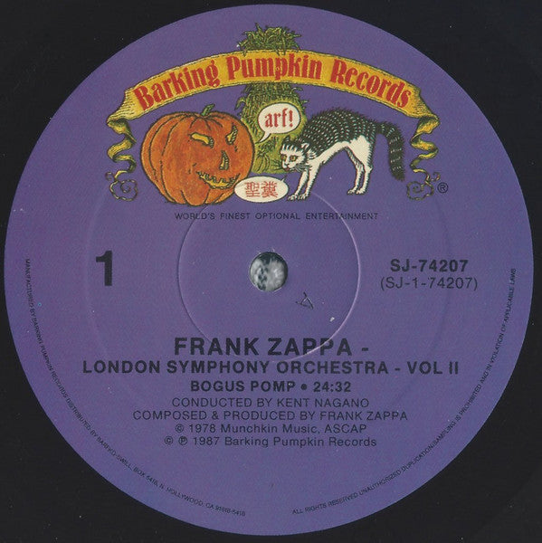 Frank Zappa / London Symphony Orchestra Conducted By Kent Nagano : London Symphony Orchestra: Zappa Vol II (LP, Album, RE, RP)