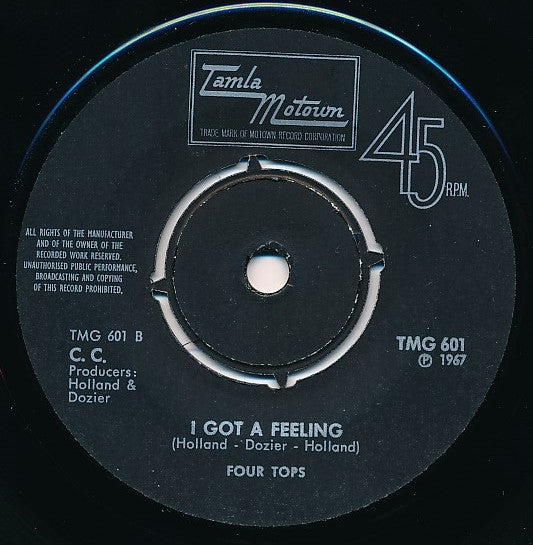 Four Tops ~ Bernadette / I Got A Feeling (Vinyl) - Djungel & Jazz
