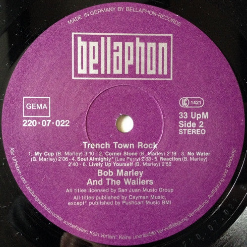 Bob Marley And The Wailers* : Trench Town Rock (LP, Comp)