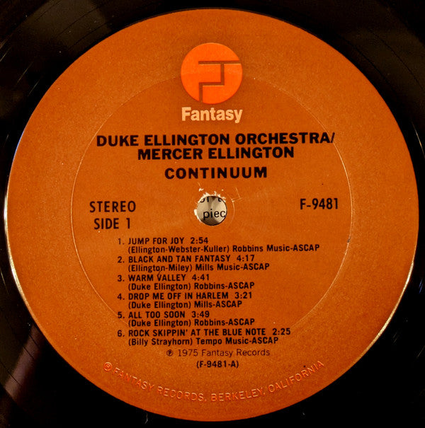 The Duke Ellington Orchestra Under The Direction Of Mercer Ellington ~ Continuum (Vinyl) - Djungel & Jazz