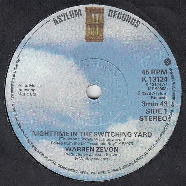 Warren Zevon ~ Nighttime In The Switching Yard (Vinyl) - Djungel & Jazz
