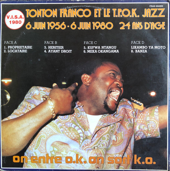 Franco Et Orchestre T.P.O.K. Jazz ~ 6 Juin 1956 - 6 Juin 1980  24 Ans D'Age (Vinyl) - Djungel & Jazz
