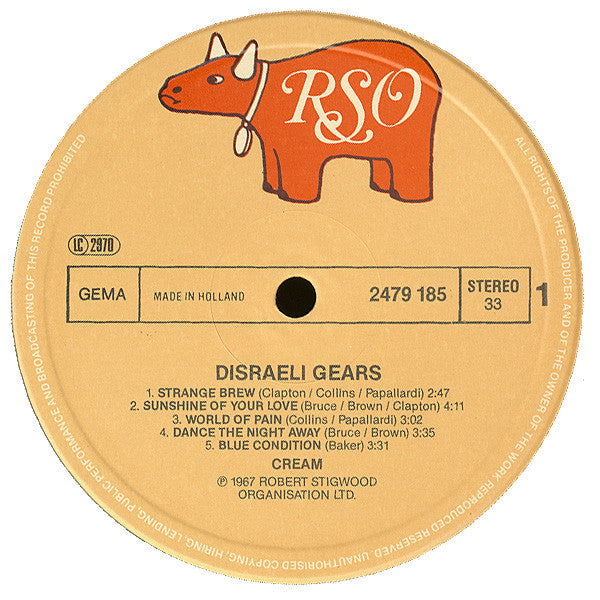 Cream  ~ Disraeli Gears (Vinyl) - Djungel & Jazz