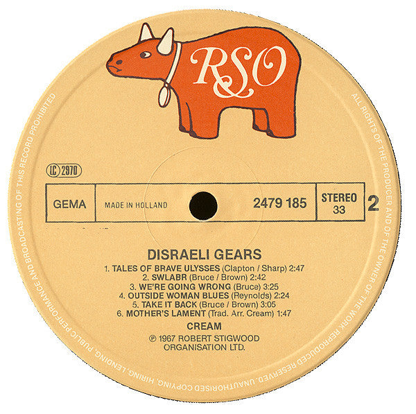 Cream  ~ Disraeli Gears (Vinyl) - Djungel & Jazz