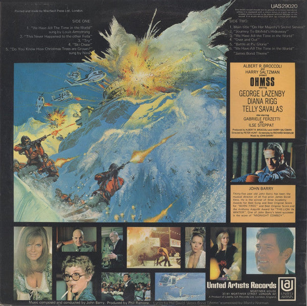 John Barry ~ On Her Majesty's Secret Service (Original Soundtrack Recording) (Vinyl) - Djungel & Jazz