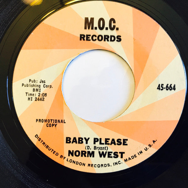 Norman West ~ Baby Please / Hey Little Girl (Vinyl) - Djungel & Jazz