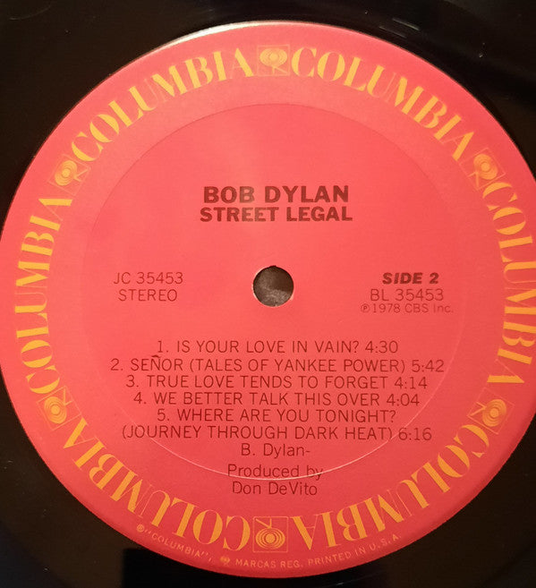 Bob Dylan ~ Street-Legal (Vinyl) - Djungel & Jazz