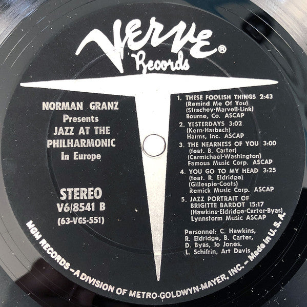 Jazz At The Philharmonic ~ Norman Granz Presents "Jazz At The Philharmonic" In Europe (Vinyl) - Djungel & Jazz