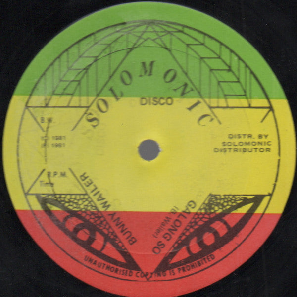 Bunny Wailer : Galong So / Rock And Groove (12")
