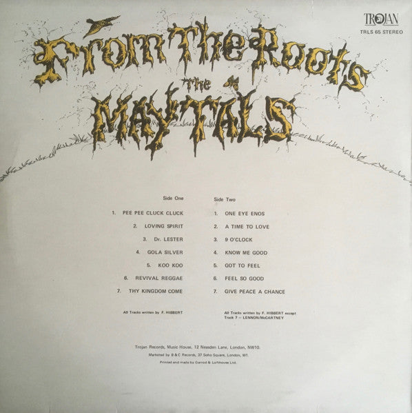 The Maytals : From The Roots (LP, Album, RE)