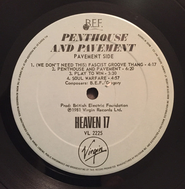 Heaven 17 ~ Penthouse And Pavement (Vinyl) - Djungel & Jazz