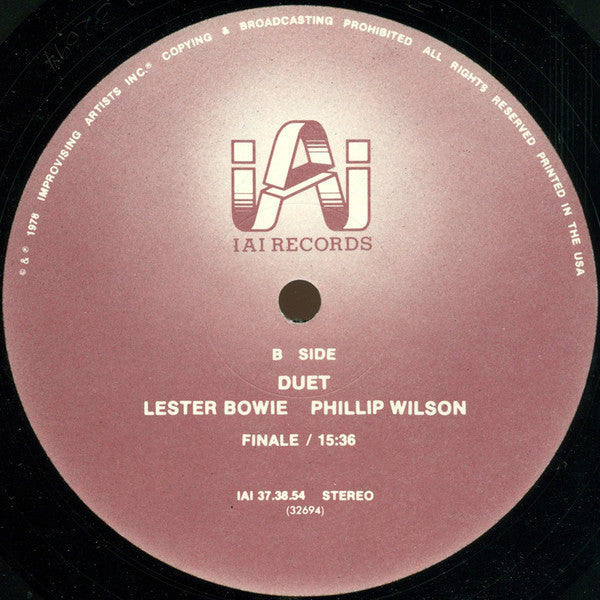 Lester Bowie / Phillip Wilson : Duet (LP, Album)